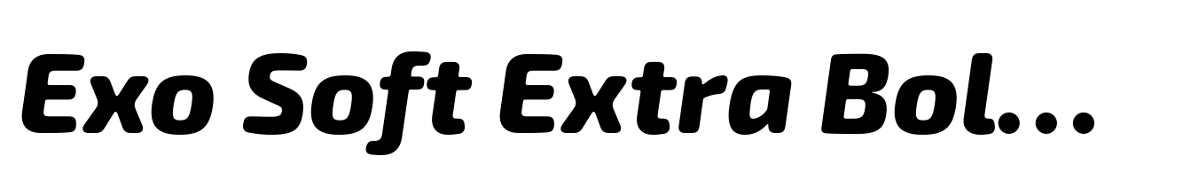 Exo Soft Extra Bold Italic